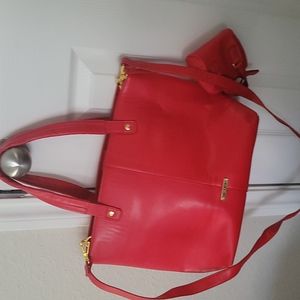 Iman red handbag